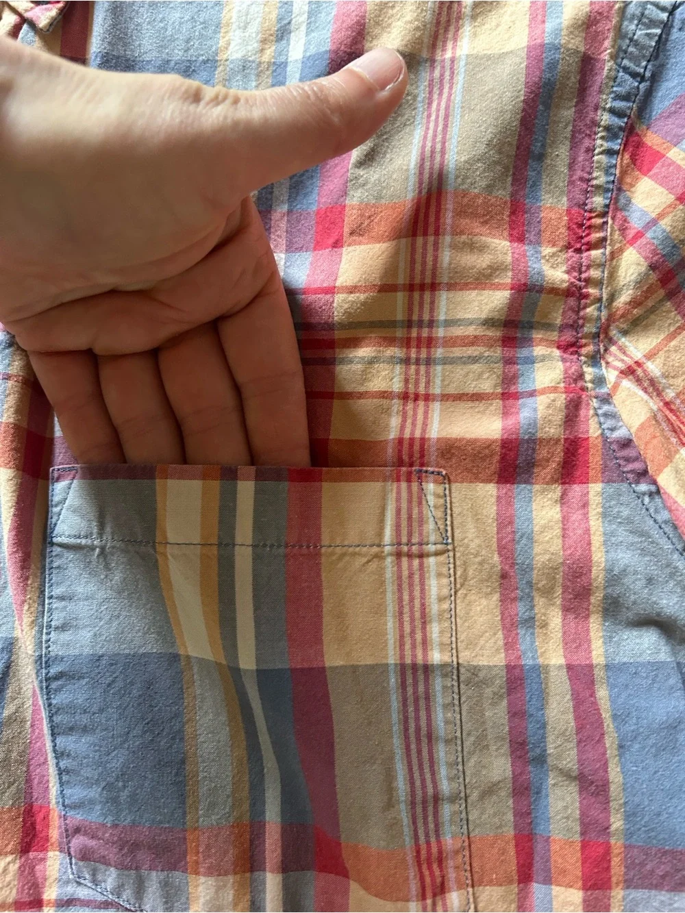 J. Crew multicolored plaid slim fit button-up shirt